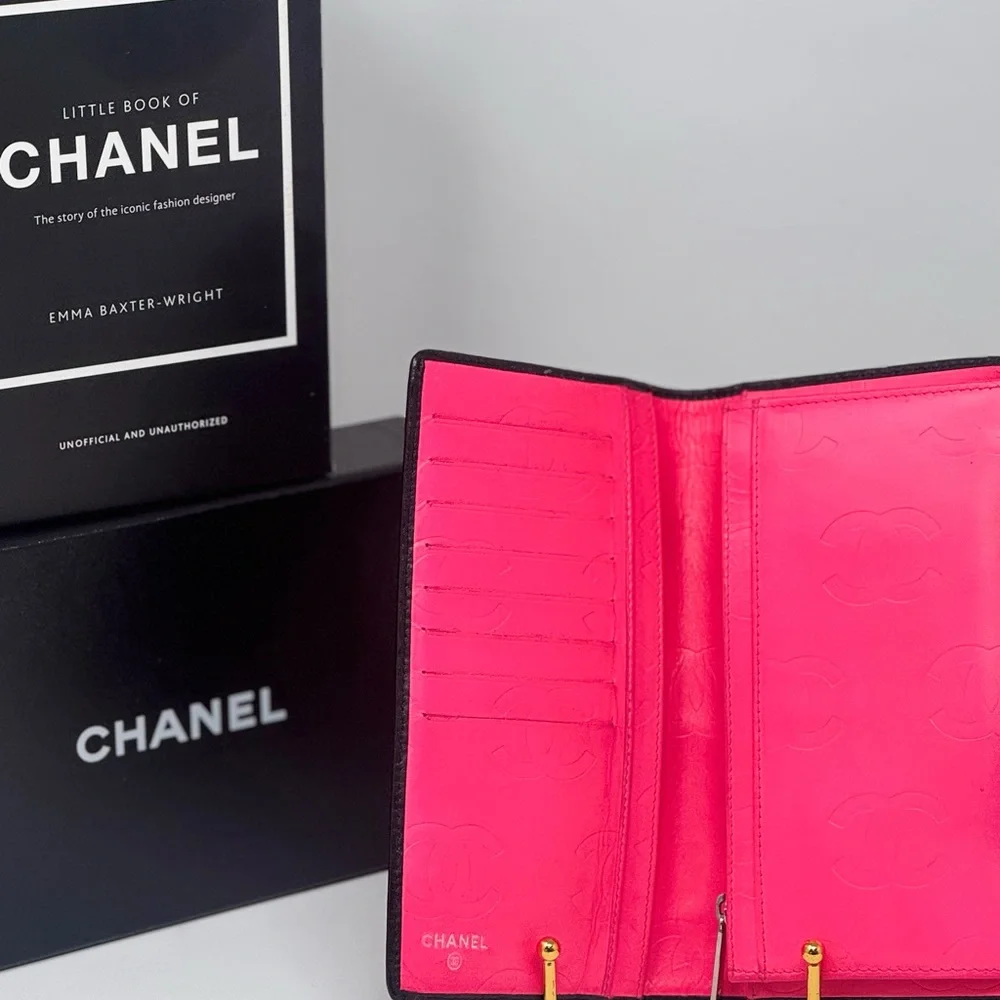 💯Authentic CHANEL Quilted Cambon Long Black Calfskin w/ Silver Hardware - Picture 3 of 8